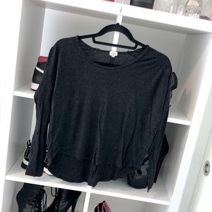WILFRED ARITZIA long sleeve slouchy top, black